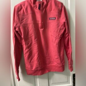 Vineyard Vines Pink Quarter Zip Sweatshirt S